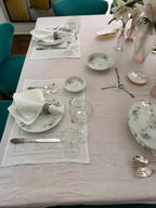 Set of Four Limoges Porcelain Dinner Plates, Floral Design, France, 1930 — image 10