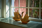 Vintage Chinese Handwoven Wicker Swan Basket, Mid 20th Century — image 9