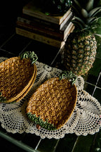Set of Four Vintage Olfaire Majolica Pineapple Plates, Portugal — image 8