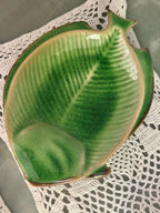 Mid-Century Green Majolica Seashell Plates, Set of Four, Italy, 1960 — image 10