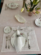 Set of Four Limoges Porcelain Dinner Plates, Floral Design, France, 1930 — image 6