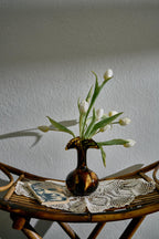 Italian Empoli Amber Tortoiseshell Art Glass Vase, 1960 — image 6