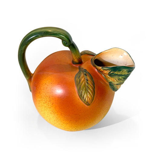 Italian Ceramic Pitcher in the Shape of an Orange