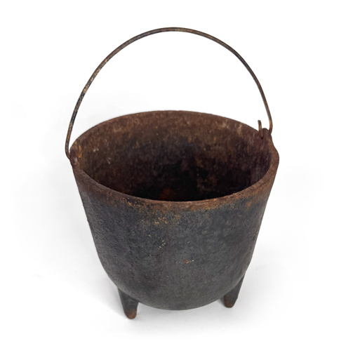 Set Of Three Antique Iron Vessels - Image 4