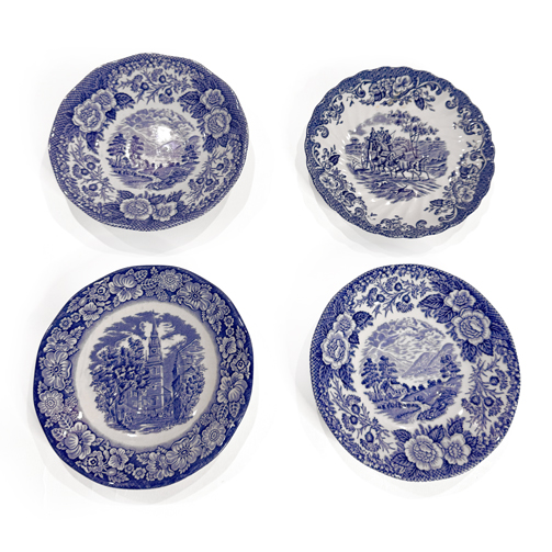 Blue and White Porcelain Appetizer Plates