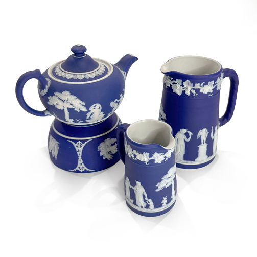 Wedgwood Blue Jasperware Tea Set