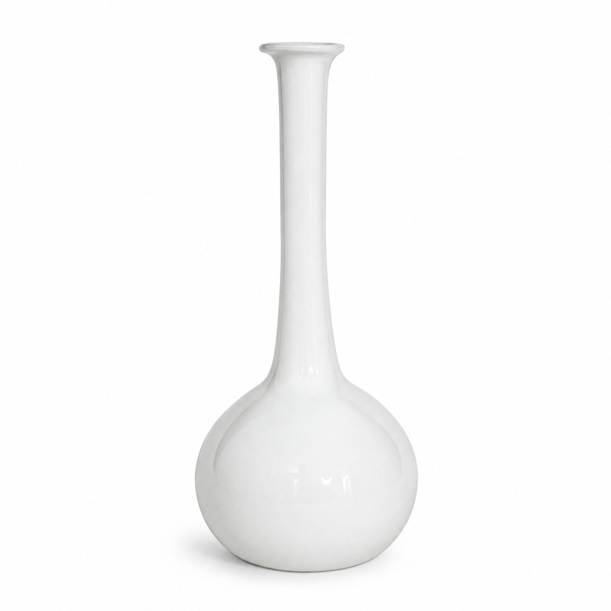 Vintage American White Glass Vase Collection, Set of 7 - Image 4