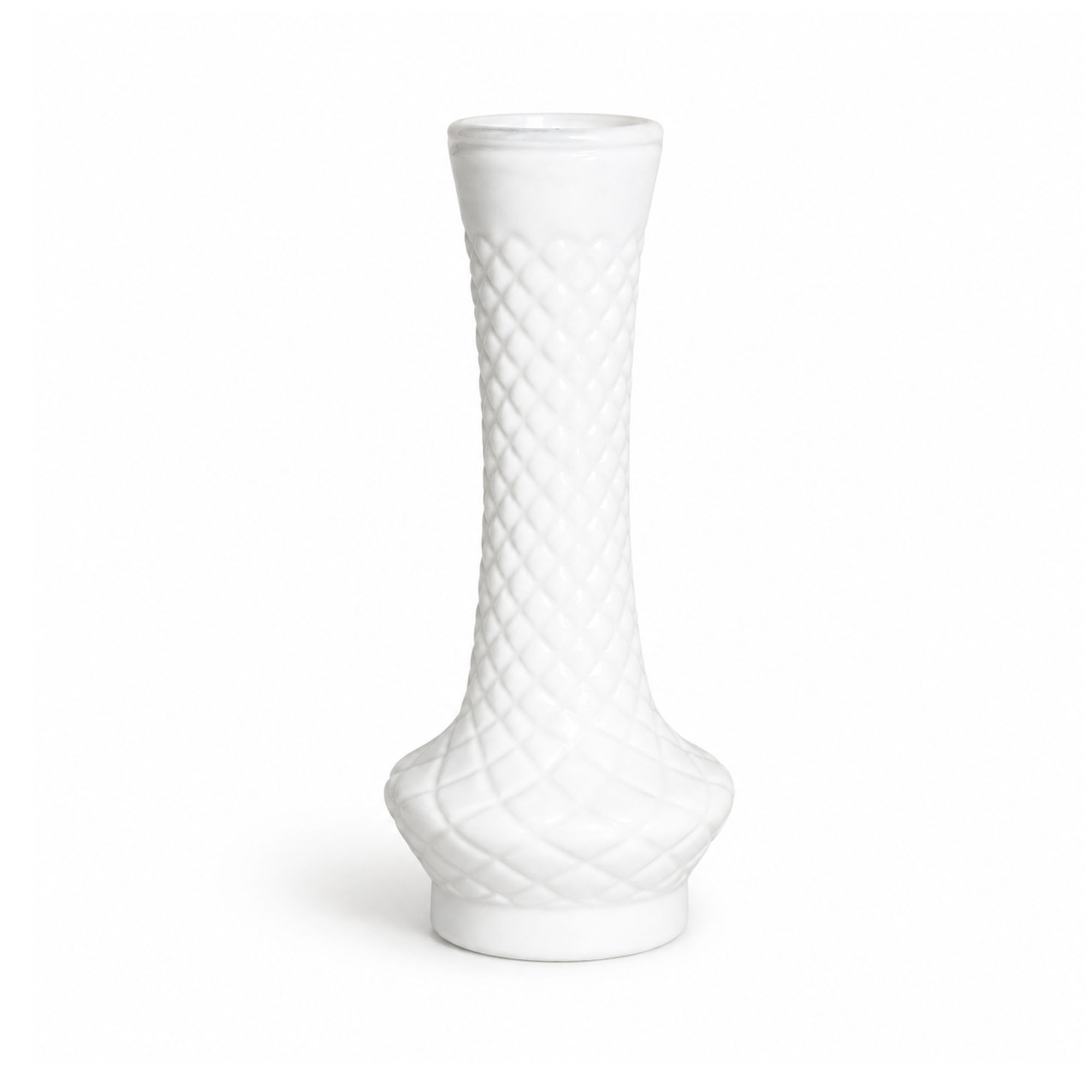 Vintage Milk Glass Bud Vases Set of Three, Mid-20th Century, USA - Image 2