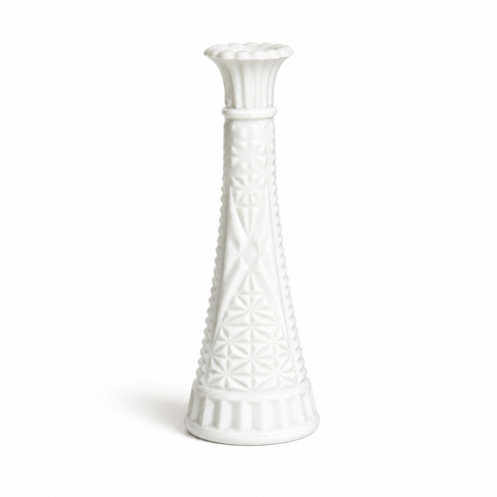 Vintage Milk Glass Bud Vases Set of Three, Mid-20th Century, USA - Image 4