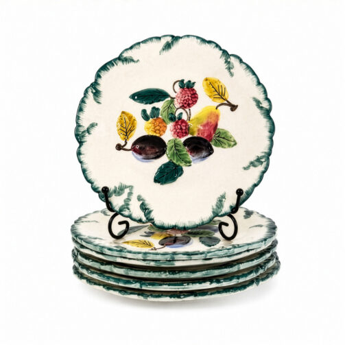 Italian Majolica Hand-Painted Salad or Dessert Plates