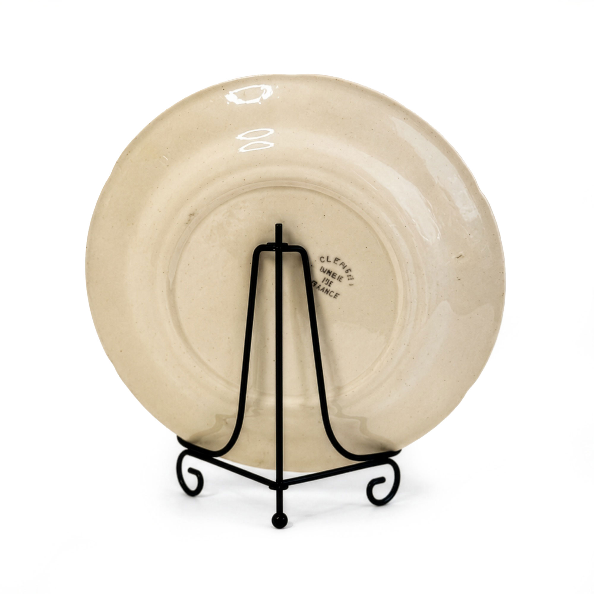 Antique French Saint-Clément Majolica Fruit Plates, Set of Ten, Circa 1900–1930 - Image 9